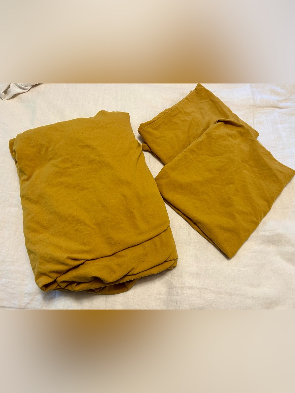 Yellow Microfiber Twin Duvet Cover & Shams